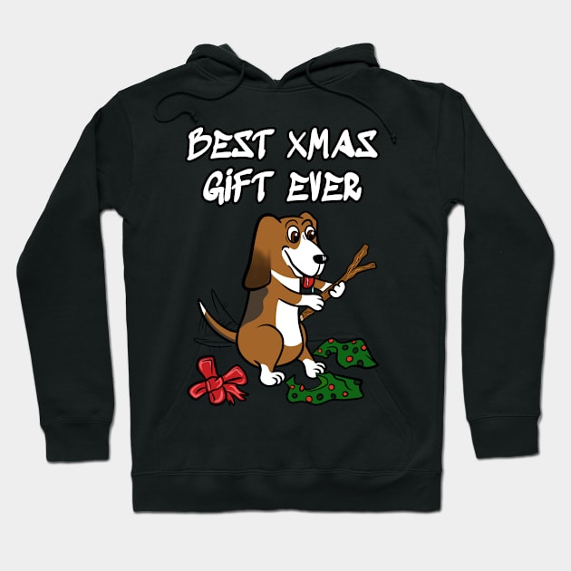 Funny Basset Hound Best Xmas Gift Ever Christmas Hoodie by blacklines